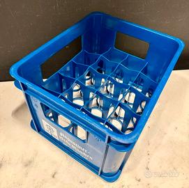 Cassa birra Augustiner blu vuota portabottiglie