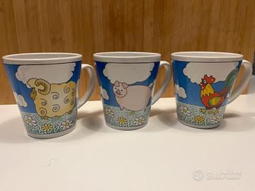3 tazze da collezione