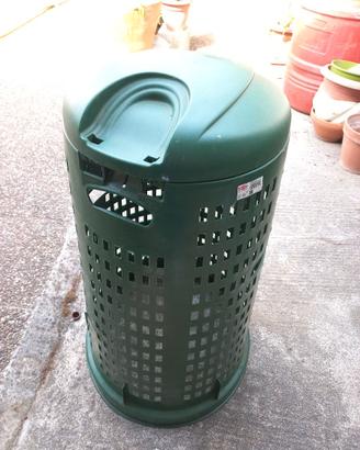 2 pattumiere trespolo verde Stefanplast
