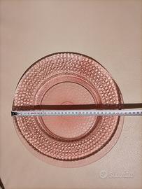 Piatto vetro rosa