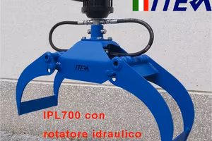 Pinza Legna IPL700+rotatore idraulico 10qli