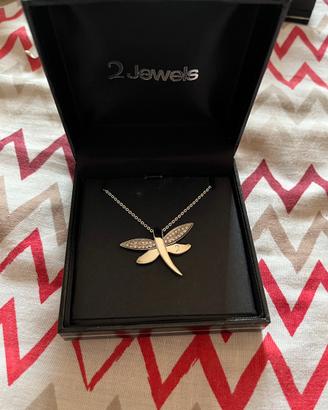 Collana e bracciale con farfalle 2Jewels
