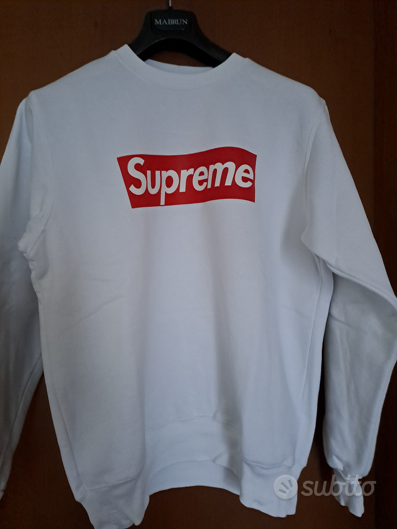 Felpa cheap supreme bianca