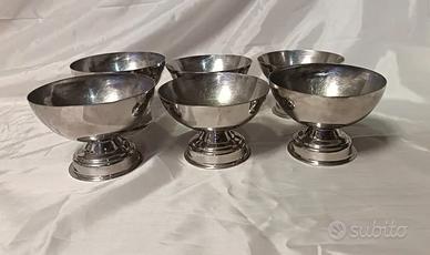 6 Coppette vintage in acciaio 3+3 modelli diversi