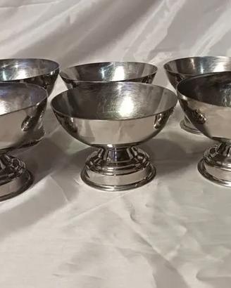 6 Coppette vintage in acciaio 3+3 modelli diversi