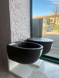 COPPIA SANITARI NERI OPACHI CON COPRIWC IN PROMO!!