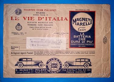 Grande busta T.C.I. con pubblicitaria anni '30