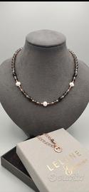 collana Lelune Glamour con Perle 