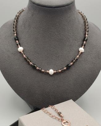 collana Lelune Glamour con Perle 