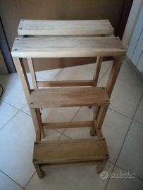 Sgabello/scaletta in legno