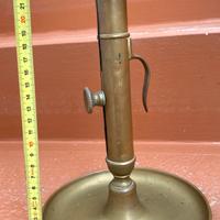 Porta candela candeliere bugia antico in ottone