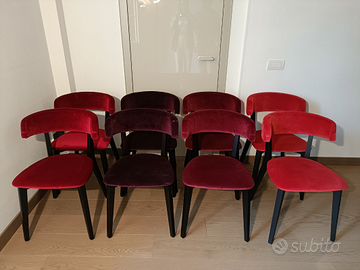 8 sedie poltroncine imbottite velluto design - Arredamento e Casalinghi In  vendita a Reggio Emilia