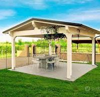 Posamento in opera struttura legno verande  ....