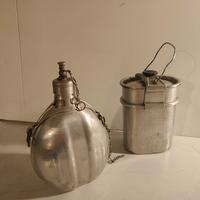 borraccia e gamella militare