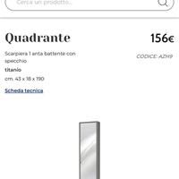 Scarpiera specchio Quadrante Mondo Convenienza