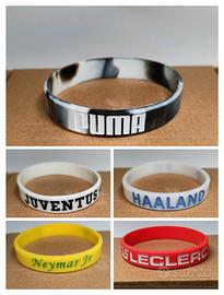 Bracciali in gomma siliconica vari