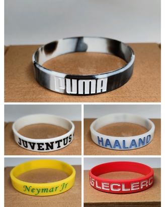 Bracciali in gomma siliconica vari