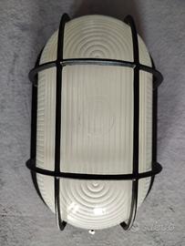 Plafoniera in allumio IP54 ovale nera