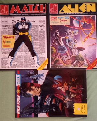 3 Fumetti N. 1 Anni 80 Alien + Match + Nick Fury 