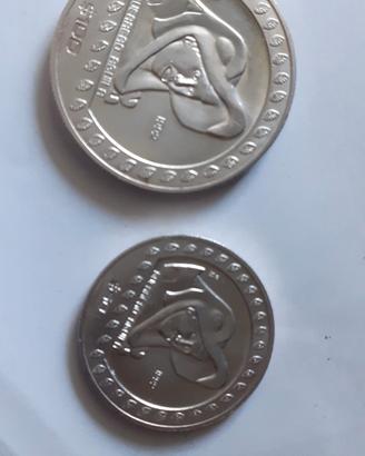 messico 2 monete argento 999 1992 grammi 47,72