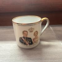 Tazzina commemorativa mattimonio Grace Kelly