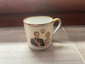 Tazzina commemorativa mattimonio Grace Kelly