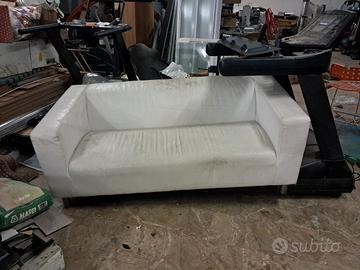 DIVANO ECOPELLE BIANCO