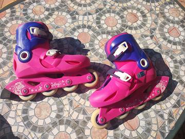 PATTINI ROLLERBLAD OXELO BAMBINA PLAY3 + PROTEZION