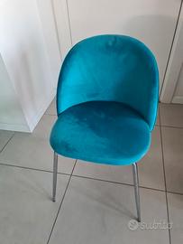 SEDIE COLOR AZZURRO PETROLIO MARCHIO SKLUM