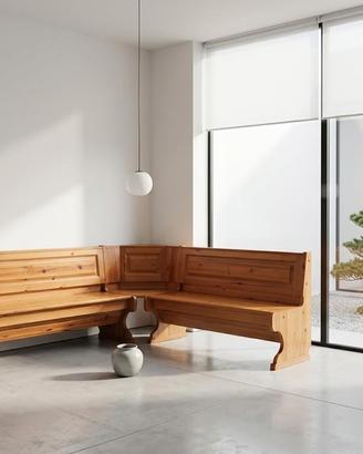 Panche angolari in legno massello di pino 