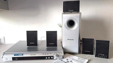 Home Theater Panasonic 5.1 con casse e telecomando