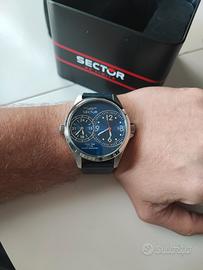 Orologio Sector acciaio e pelle + omaggio