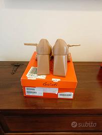 scarpe decollete GALIETI beige num 41 in pelle