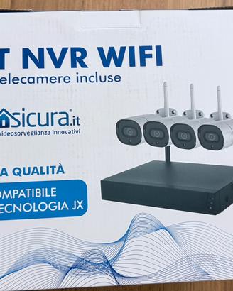 4 Telecamere con nvr sim+ wifi