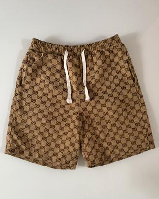 Pantaloncini Bermuda Gucci Pattern GG Canvas Beige