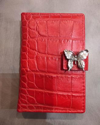 Agenda pelle/argento Raspini piccola 12x8 NUOVA