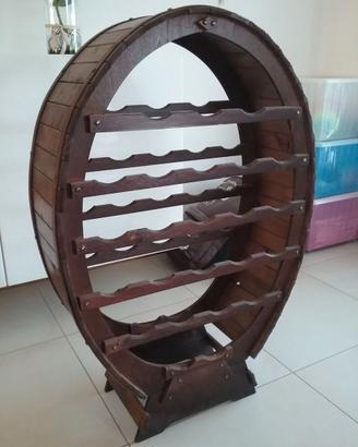 Porta bottiglie a forma di botte