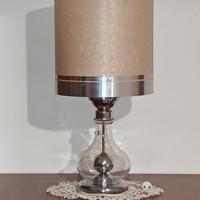 LAMPADA abatjour vintage anni'70 vetro e metallo.