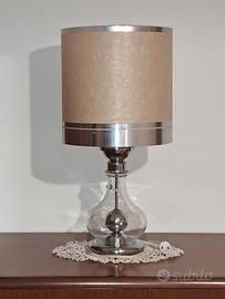LAMPADA abatjour vintage anni'70 vetro e metallo.