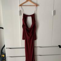 Abito lungo maniche lughe schiena scoperta Zara