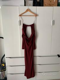 Abito lungo maniche lughe schiena scoperta Zara