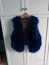 Gilet Eco-Pelliccia Gio Cellini Milano – Blu Elett