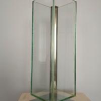 Vaso di design vetro e acciaio