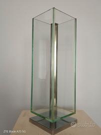 Vaso di design vetro e acciaio