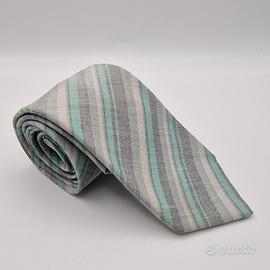 Cravatta Giorgio Armani originale – righe grigio e