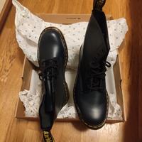 Dr Martens anfibi scarponcini pelle blu  41 