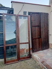 Porta Finestra e Relativa Persiana in Legno