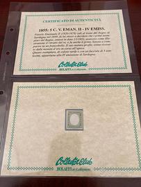 Francobollo Regno di Sardegna 5 cent