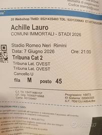 Biglietti concerto Achille Lauro