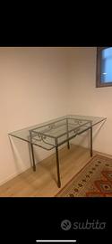 Tavolo ferro batttuto e vetro
